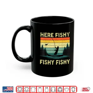 Mug Here Fishy Fly Fishing Shirt Kids Women Bass Fish Dad Funny Shirt