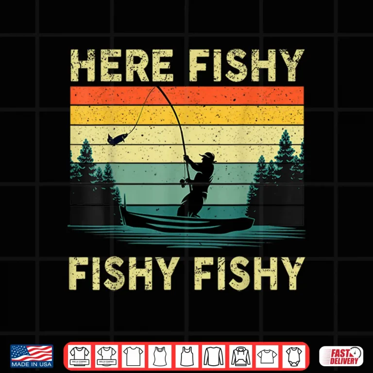 Design Here Fishy Fly Fishing Shirt Kids Women Bass Fish Dad Funny Shirt