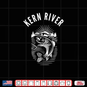 Design Kern River California fishing fly fishing retro Shirt