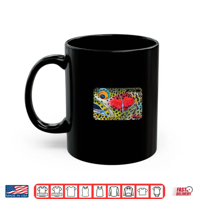 Mug Rainbow Trout Fly Fishing Shirt Royal Wulff Derek DeYoung