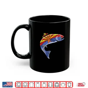 Mug Retro Arizona Flag Trout Vintage Fly Fishing Graphic Design Shirt