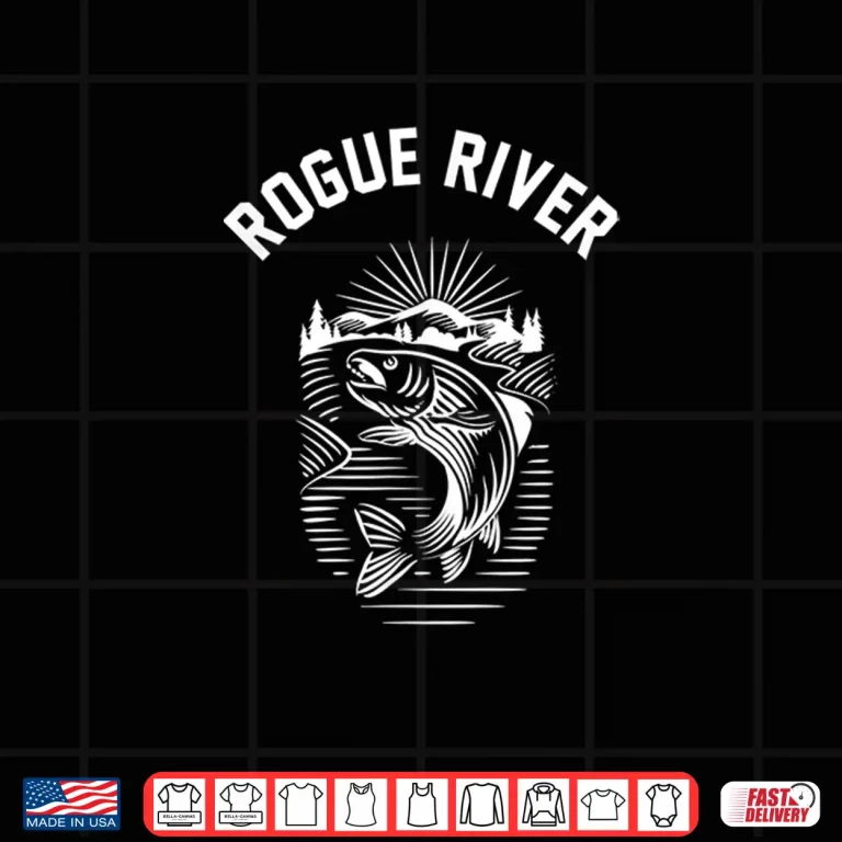 Design Rogue River Oregon fishing fly fishing vintage Shirt