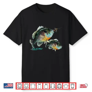 Black Fly Bluegill Fishing Shirts Panfish Jig Fly Fishing Shirt