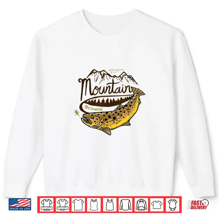 Sweatshirt Black Fly Mountain Browns Fly Fishing Brown Trout Shirt