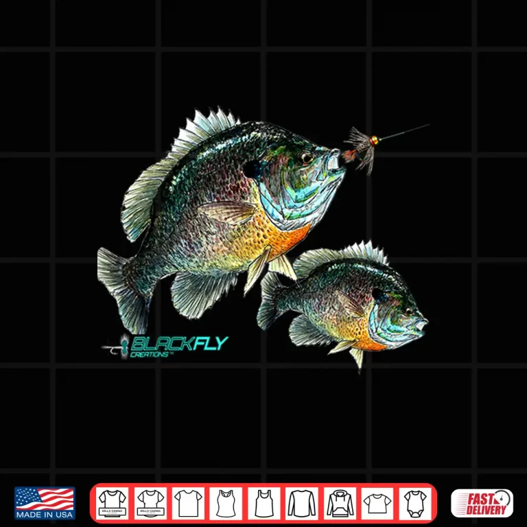 Design Black Fly Bluegill Fishing Shirts Panfish Jig Fly Fishing Shirt