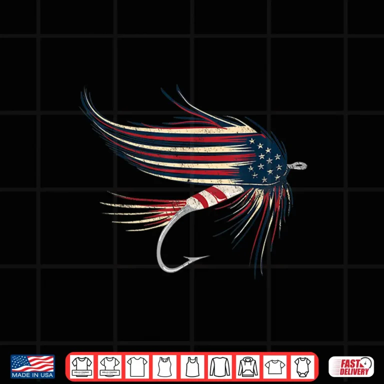 Design American Flag Salmon Fly Shirt
