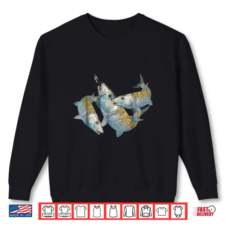 Sweatshirt Bonefish Hunting a Salt Water Fly Fishing Shirt Design