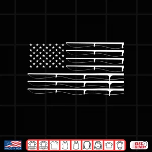 Design FLY ROD FISHING American Flag Shirt Fishersman Shirt