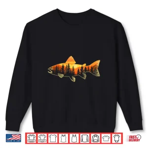 Sweatshirt Fishing Trout Angler Fisherman Nature Forest Fly Fishing Shirt