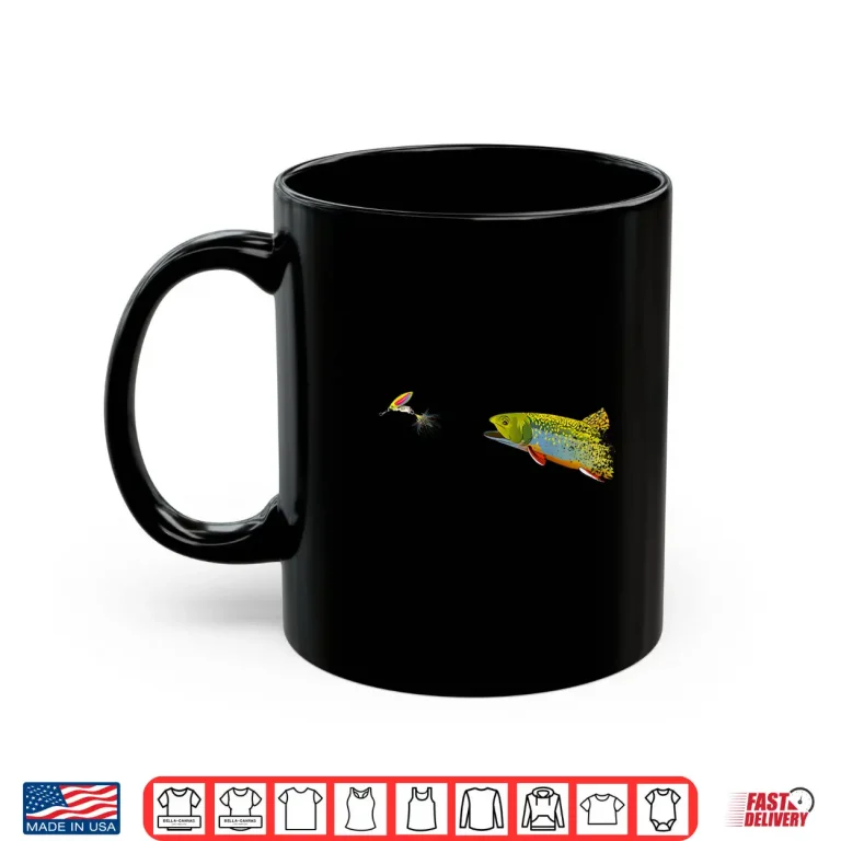 Mug Fly Fishing Brook Trout Graphic For Fisherman Shirt