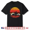 Fly Fishing Sunset Retro Trout Angling Fisherman Angler Gift Shirt