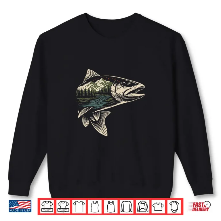 Sweatshirt Fly Fishing Trout Nature Shirt