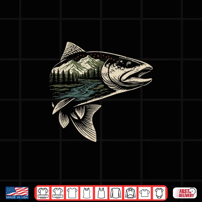 Design Fly Fishing Trout Nature Shirt