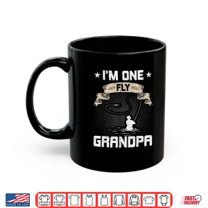 Mug Im One Fly Grandpa Funny Fly Fishing Grandpa Gift Shirt