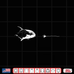 Design Graphic Fly Fishing Hook Line Fish Permit Shirt