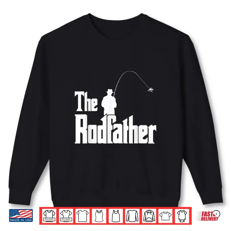 Sweatshirt Mens The Rodfather Funny Fisherman T Shirt Sea Fly Fishing Tee