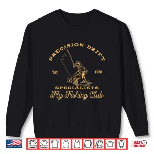 Sweatshirt Vintage Fly Fishing Club Precision Drift Specialists Shirt