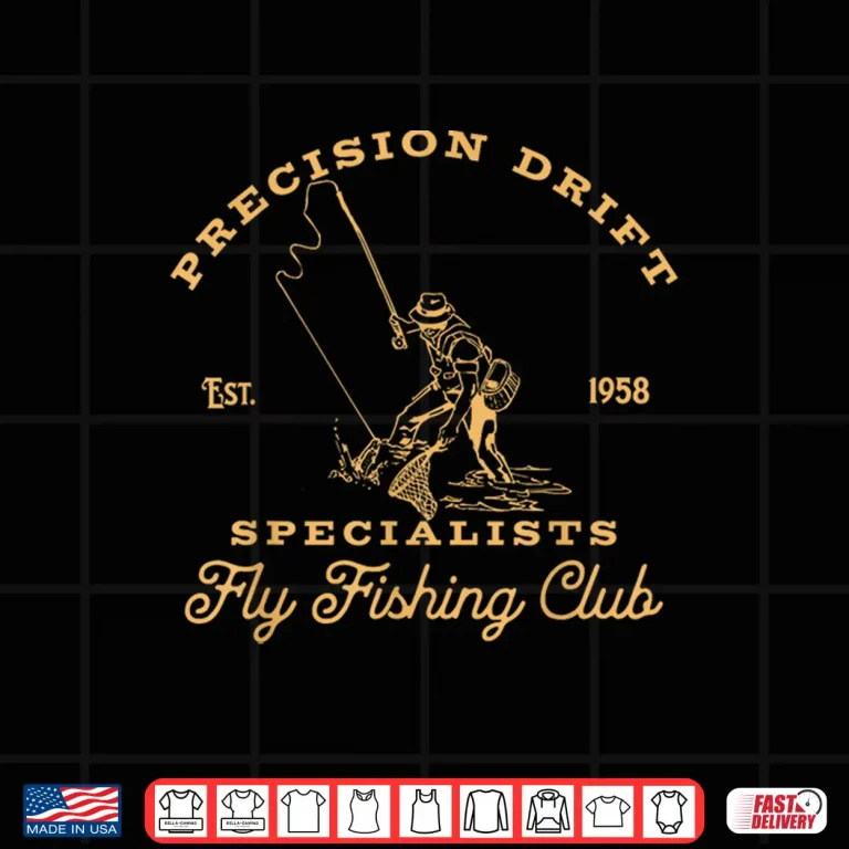 Design Vintage Fly Fishing Club Precision Drift Specialists Shirt