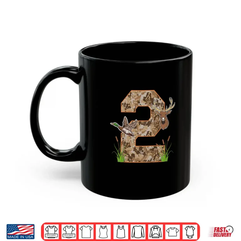 Mug 2nd Hunting Birthday 2 Year Old Hunter Birthday Party Shirt