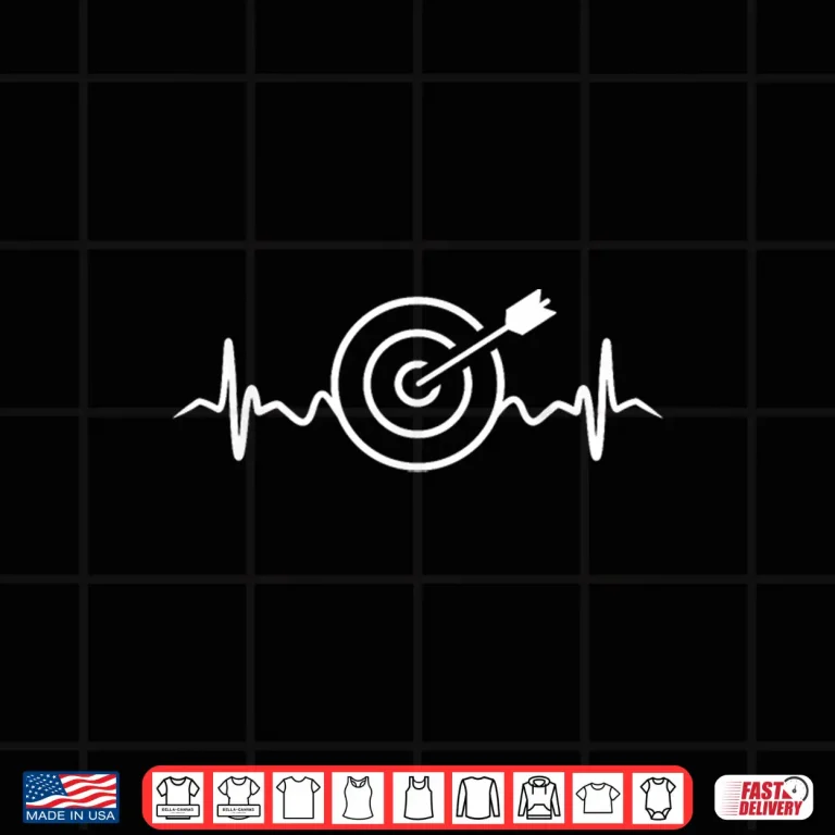 Design Archery with Bow Heartbeat Funny EKG Archers Bowman Outfit Shirt