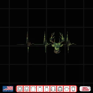 Design Camouflage Deer Hunt Heartbeat EKG Pulse Hunting Season Shirt