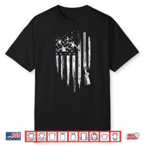 Duck Hunting American Flag Waterfowl Goose Gift For Hunter Shirt