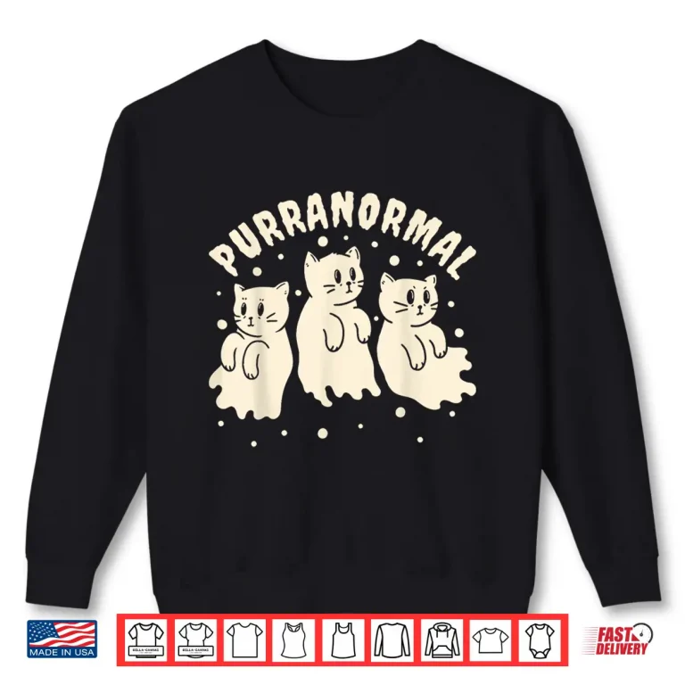 Sweatshirt Ghost Hunting Cat Paranormal Investigator Ghost Researcher Shirt