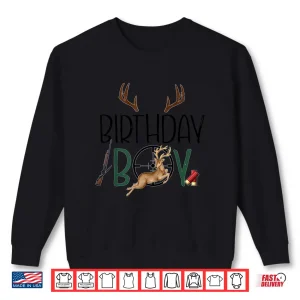 Sweatshirt Hunting Theme Birthday Boy For Kids Duck Deer Hunter Shirt