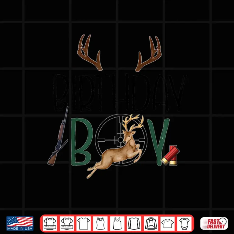 Design Hunting Theme Birthday Boy For Kids Duck Deer Hunter Shirt