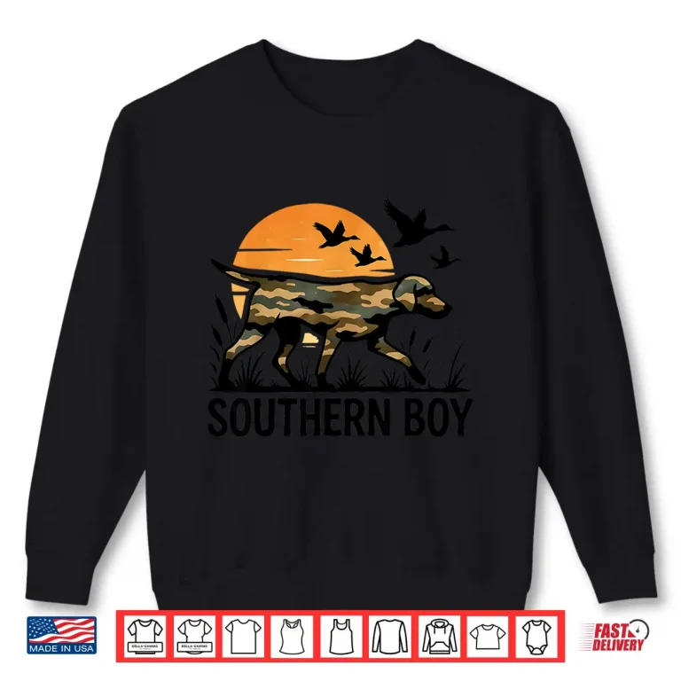 Sweatshirt Local Southern Boy Duck Hunting camo Outdoor Dog Camouflage Shirt