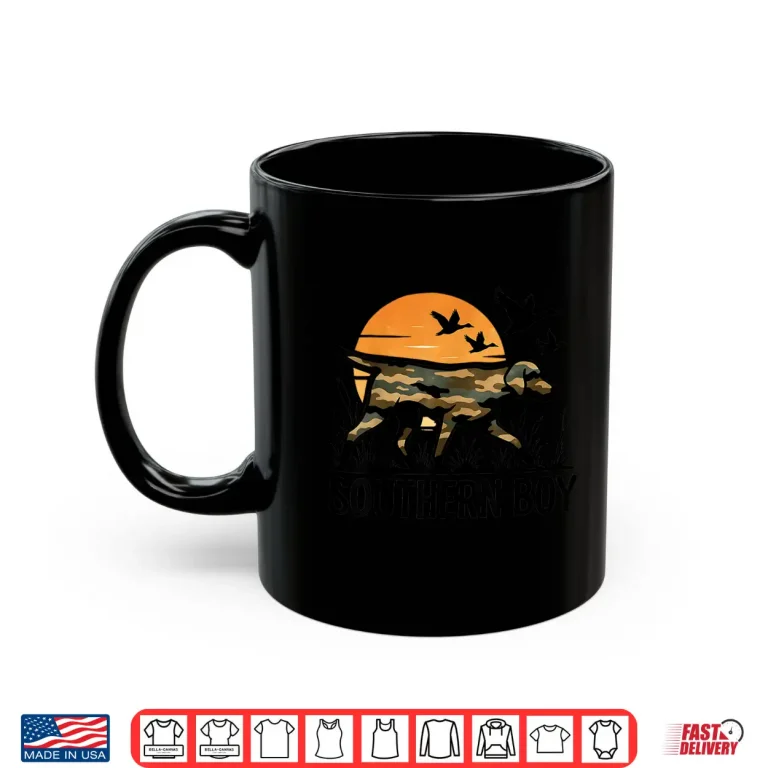 Mug Local Southern Boy Duck Hunting camo Outdoor Dog Camouflage Shirt