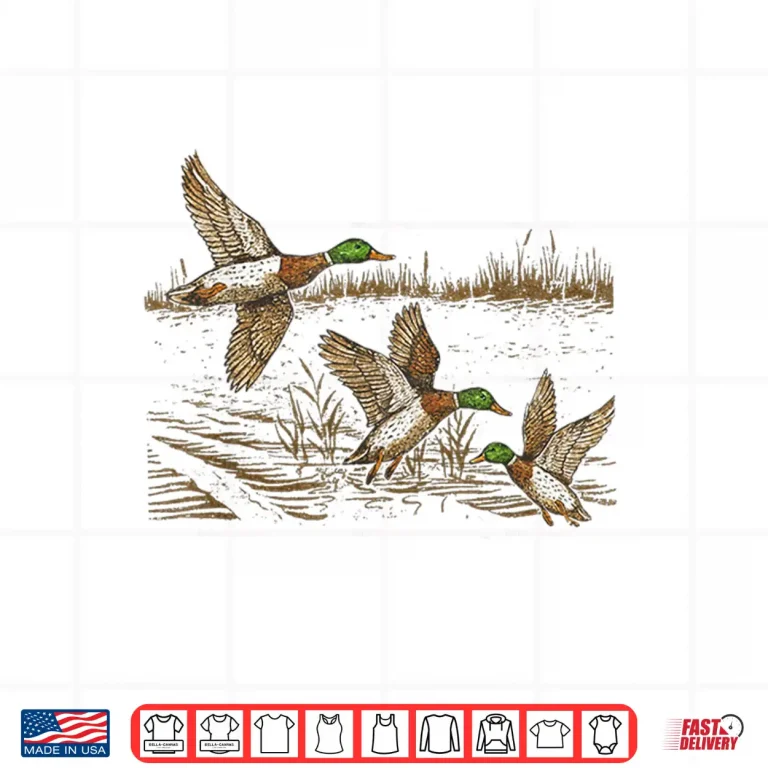 Design Mallard Duck Hunting Season Hunter Outdoor Vintage Wildlife Shirt