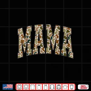 Design Retro Camo Hunting Mama Old Camo Mom Mothers Day Gift Shirt