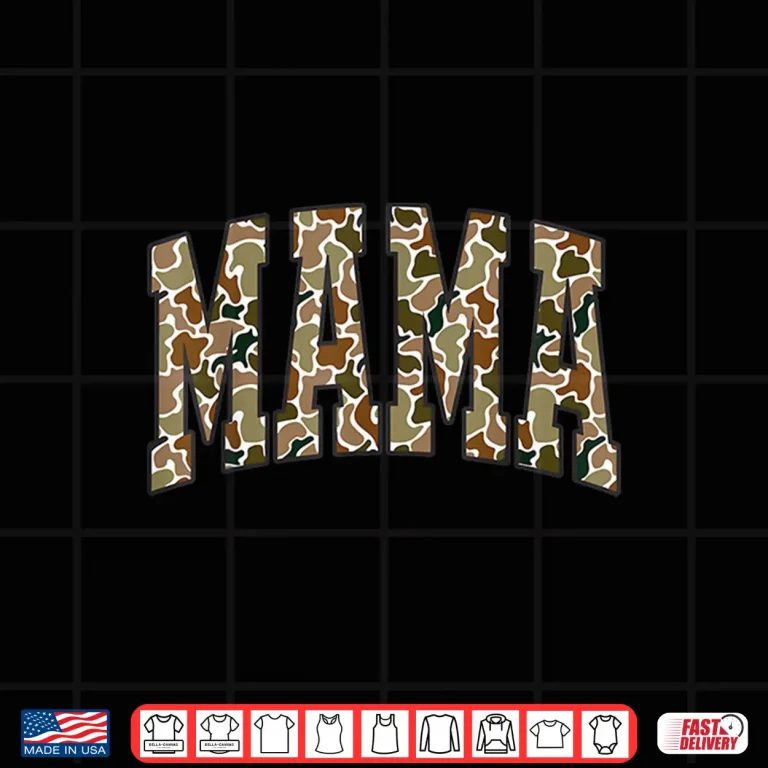 Design Retro Camo Hunting Mama Old Camo Mom Mothers Day Gift Shirt