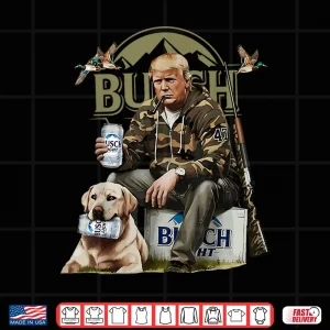 Design Retro Trump Hunting Deer Funny Beer Drinking Beer Hunting Shirt