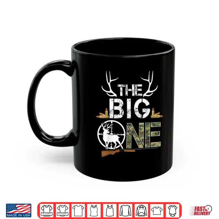 Mug The Big One Birthday Boy Deer Hunter Camouflage 1st Birthday Shirt