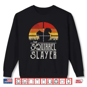 Sweatshirt Vintage Sunset Retro Style Squirrel Hunting Squirrel Slayer Shirt