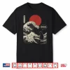 Bruh.  The Great Wave Kanagawa Funny Japanese Surfing Cat Shirt