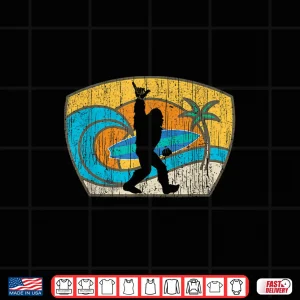 Design Bigfoot Retro Surfing Gift for Shaka Aloha Surfer Dude Shirt