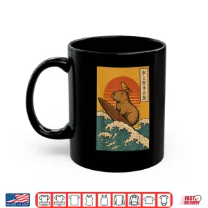 Mug Capybara Surfing Japanese Shirt