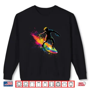 Sweatshirt Colorful Surfing Surfboard Shirt
