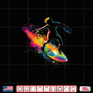 Design Colorful Surfing Surfboard Shirt