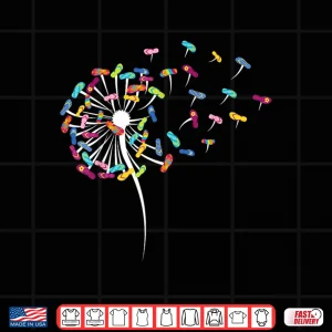 Design Dandelion Flip Flops Surfing Shirt for Beach Shirt