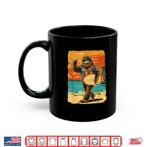 Mug Funny Bigfoot Aloha Hawaiian Surfing Tropical Beach Surfer Shirt