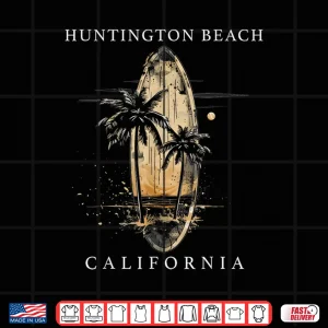 Design Huntington Beach California Surf Vintage Surfing Surfer Shirt