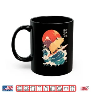 Mug Japanese Capybara Surfing Wave Great Wave Japan Shirt