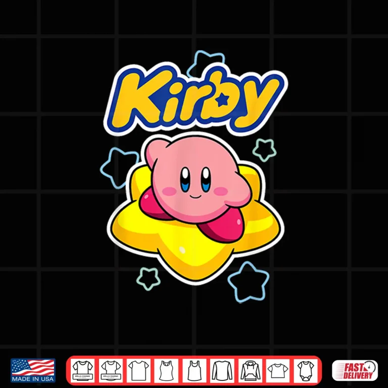 Design Kirby Nintendo Big Star Surfing Portrait Shirt