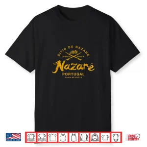 Nazare Portugal Surfing Vintage Retro Shirt