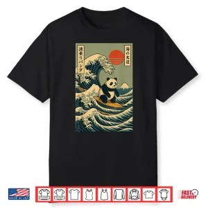 Panda Surfing Japanese Shirt