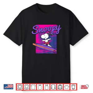 Peanuts Neon Surfing Snoopy Shirt